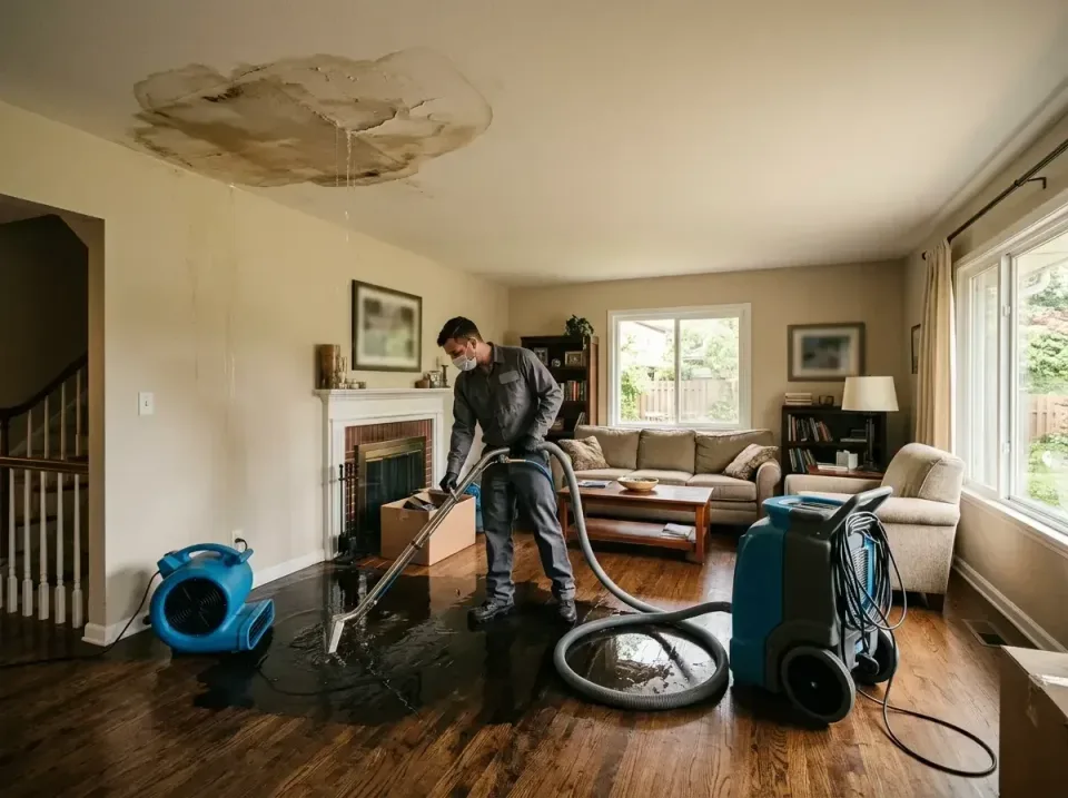 attic-pipe-burst-ceiling-drip-008 — frequently asked questions, Water Damage Restoration & Carpet Care in Roseville, OH